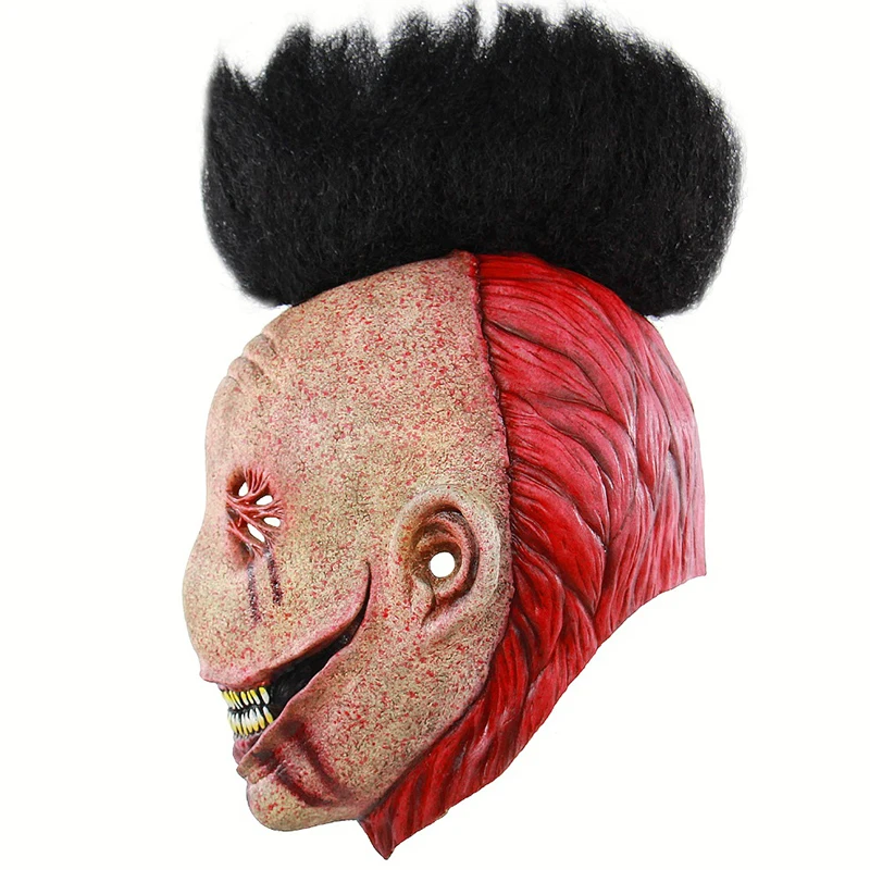 Страшная латексная маска с рыбьим ртом кровавая полное лицо карнавальный костюм