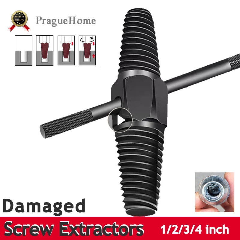

Water Pipe Faucet Screw Extractor DIY Drill Bits Remover Home Tools Stud Damaged Bolt High-carbon Steel Easy Out Broken Screw