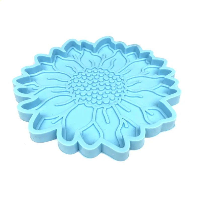 

DIY Crafts Home Decoration Casting Tool Handcraft Sunflower Coaster Epoxy Resin Mold Cup Mat Pad Silicone Mould