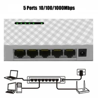 101001000mbps gigabit mini 5 port desktop switch fast ethernet network switch lan hub rj45 ethernet and switching hub shunt