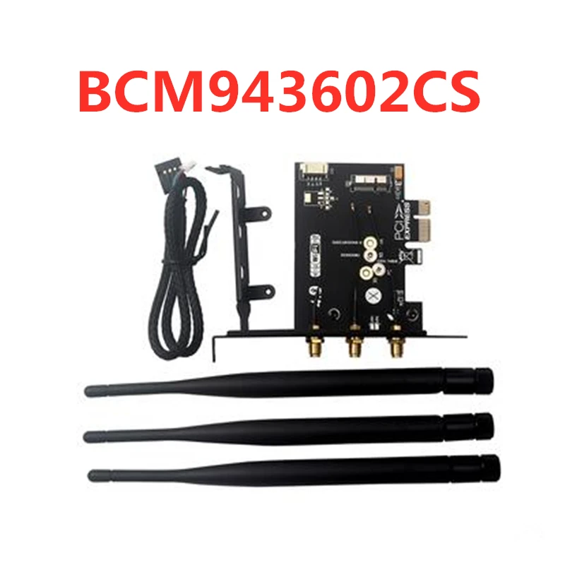 BCM943602CS 1300 Мбит/с двухдиапазонный 802.11AC Настольный PCI-E беспроводной адаптер Wi-Fi для