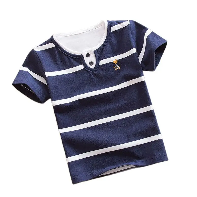 Высококачественная футболка для маленьких мальчиков летняя разноцветная в