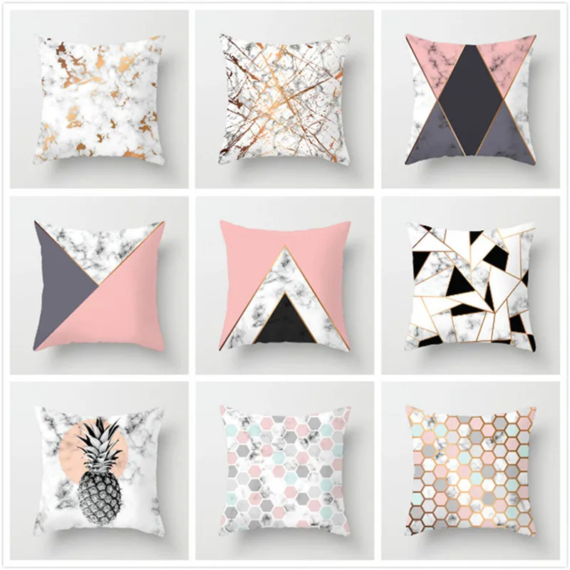 Geometric Printed Pillow Case Cover Square 45cmx45cm Polyester Pillowcase Home Decorative Household Decor For Living Room | Дом и сад