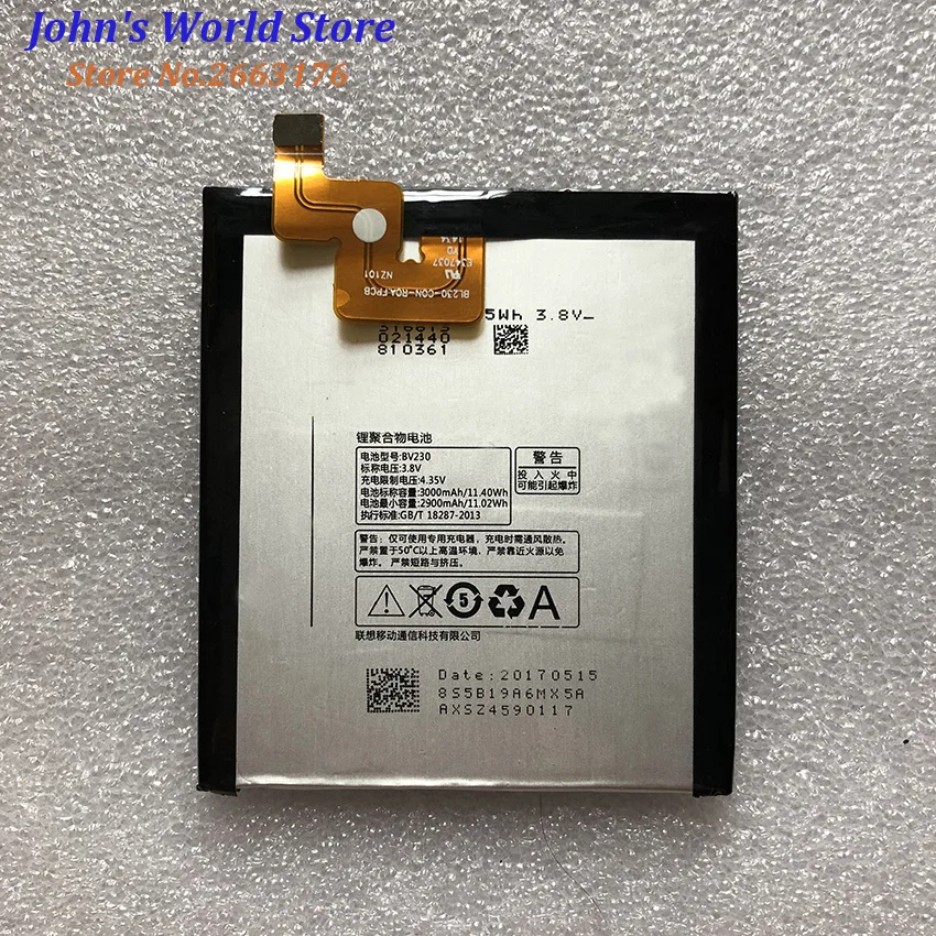 

Аккумуляторная батарея для Lenovo Vibe Z2, аккумуляторная батарея BV230 3000 мАч BL230, замена внутренних аксессуаров