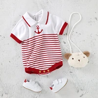 baby bodysuits for infant bebes boys summer short sleeve jumpsuits clothes fashion turn down neck short sleeves toddler coverall