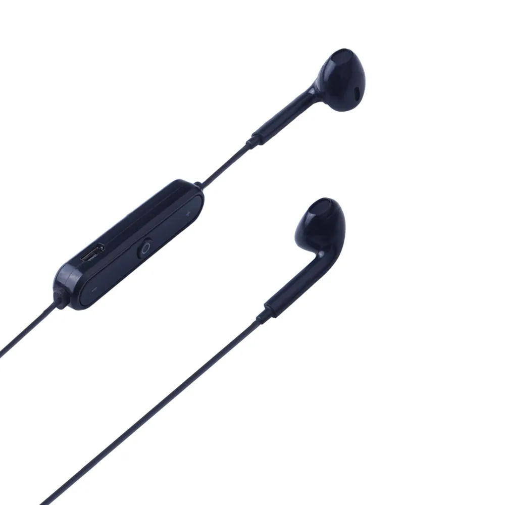 Черный Спортивные шейные беспроводные наушники Bluetooth наушники для телефона с микрофоном наушники для iPhone Xiaomi HUawei - Цвет: Черный