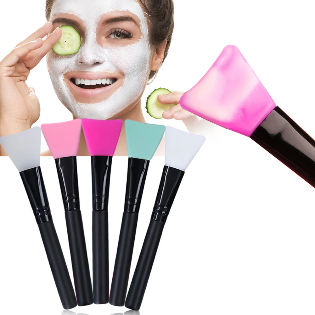 

2PCS Silicone Face Mask Brushes Flexible Facial Mud Mask Brush DIY Beauty Tool Face Mask Applicator for Mud Clay Charcoal