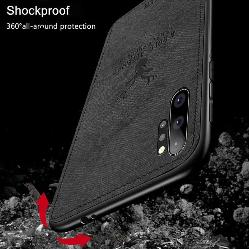Мягкий ТПУ тканевый чехол с оленем для телефона Samsung Galaxy Note 10 Pro A70 A50 A30 A20 M30 M20 S10E S10
