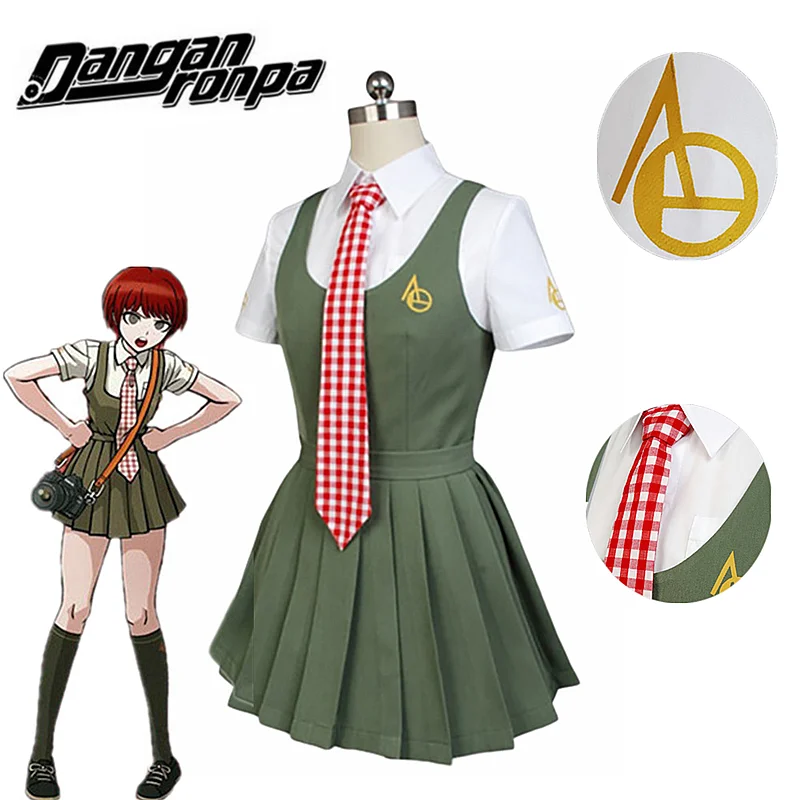 Аниме Супер Dangan Ronpa 2 Danganronpa Mahiru Koizumi Косплей Костюм Школьная форма белая рубашка