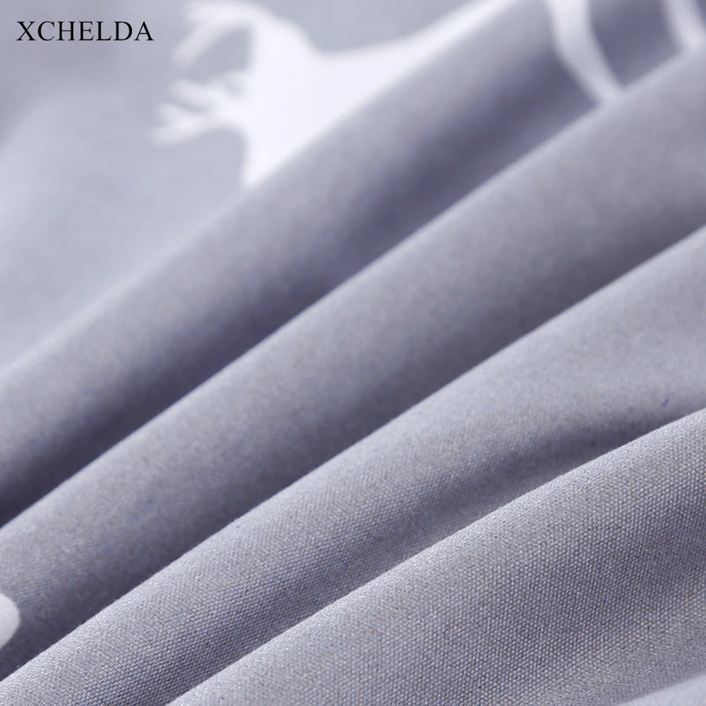 Постельное белье двойной Queen King эстетическое серый олень покрывало подросток