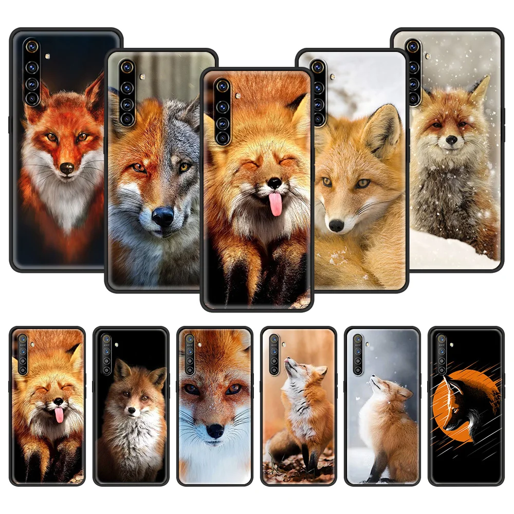 

The Fox Phone Case for Realme C3 C11 6 7 8 C21 Cover Bag for Oppo A52 A53 A15 Reno 6 Z 7 Pro A9 2020 Soft Shell Fundas Coque TPU