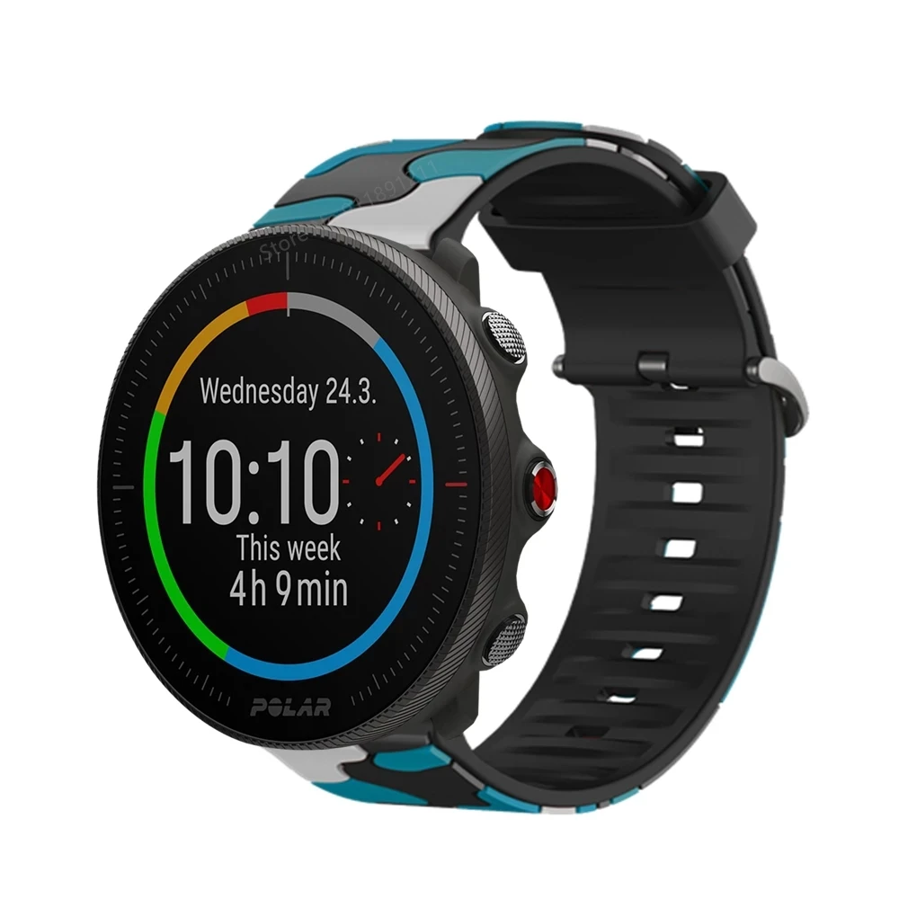 Камуфляжный силиконовый ремешок для Polar Vantage M M2 Unite ignite 2 Grit X сменный смарт-часов |