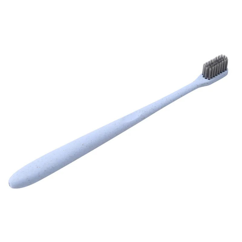 

10Pcs/Set Eco Friendly Toothbrush Natural Wheat Straw Handle Bamboo Charcoal Bristle Adult Soft Ultra Fine Bristles Toothbrushes