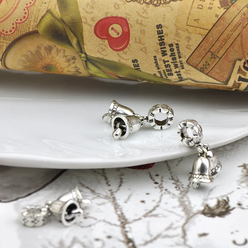 Рождественский колокольчик кулон подходит для оригинального браслета женщин и