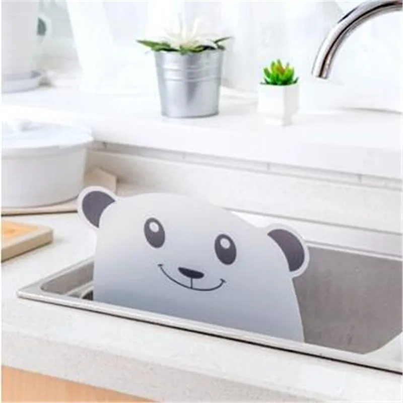 

Kitchen Accessories Cartoon Panda Organizer Sucker Splash Water Baffle Pool Board Kitchen Tools Rack Sink Shelf Kitchen Gadgets