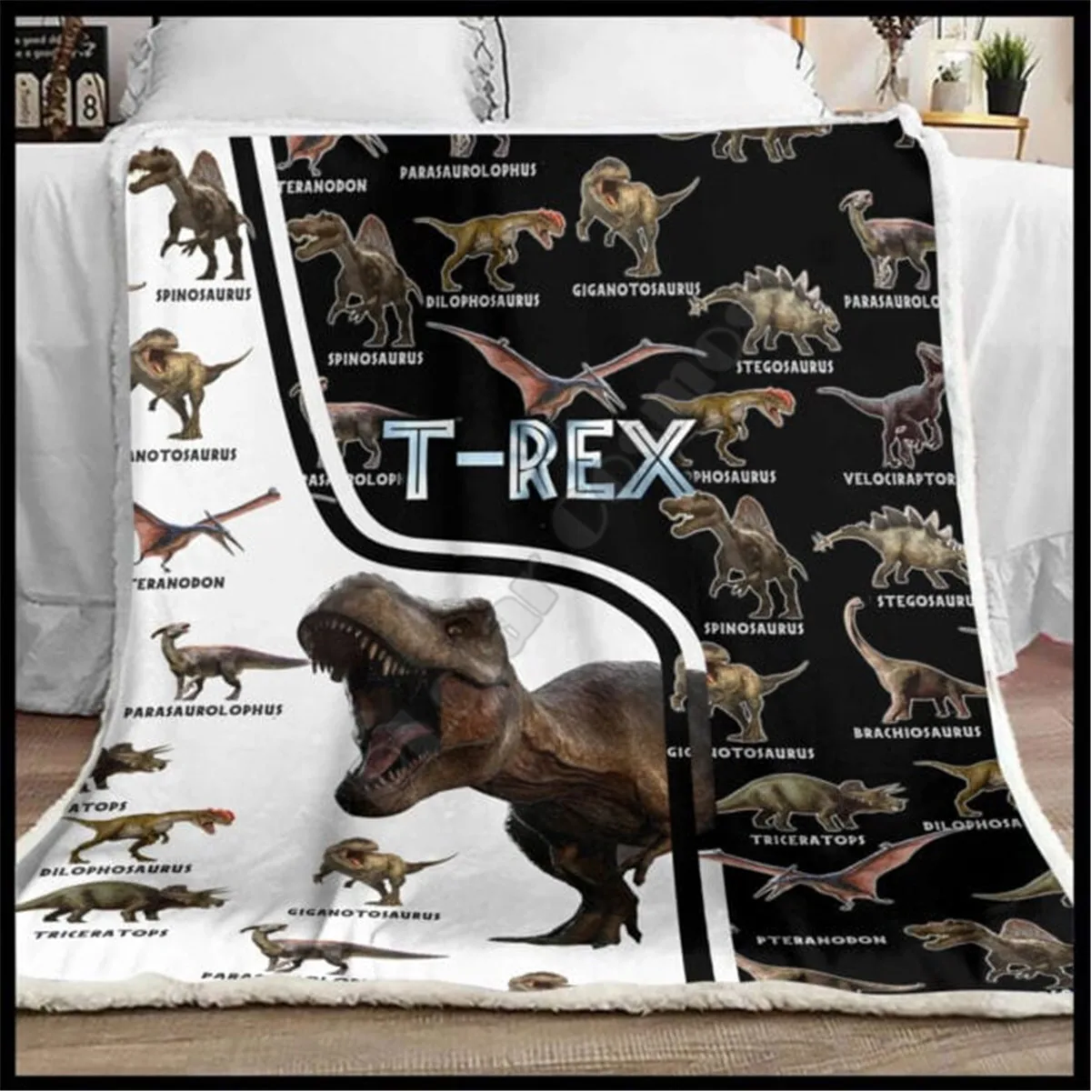Любовь одеяло с динозавром 3D принтом по всему размеру для взрослых детей теплые
