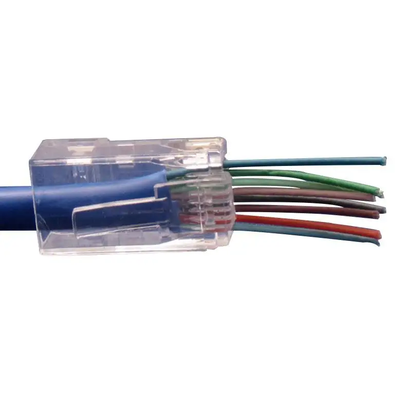 100 шт. модульный коннектор RJ45 8P8C CAT6 CAT6E 8 контактов соединитель сетевой кабель