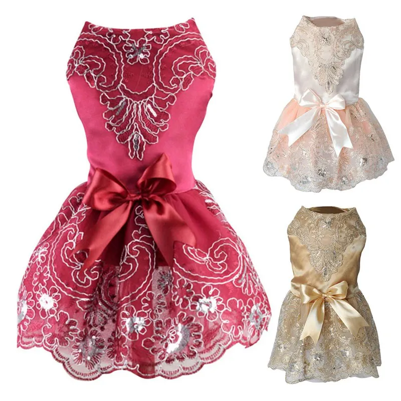 Весенне летнее платье для домашних животных с стереовышивкой декоративный