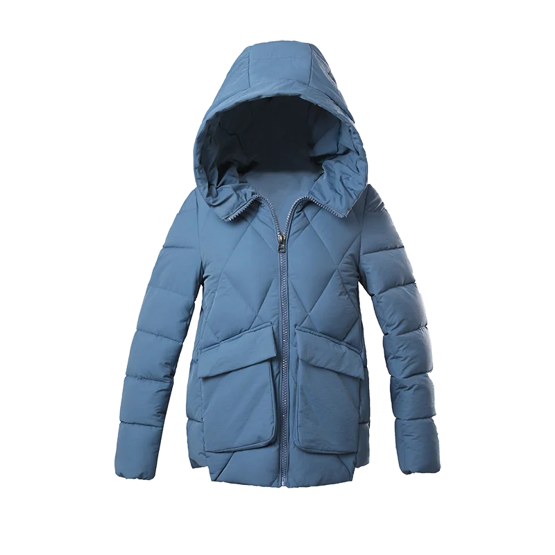 

ALMUERK 2020 Winter Women Fur Parka Hooded Pocket Coat Warm Bomber Jacket Cotton Casual Style Plus Size Large Casual