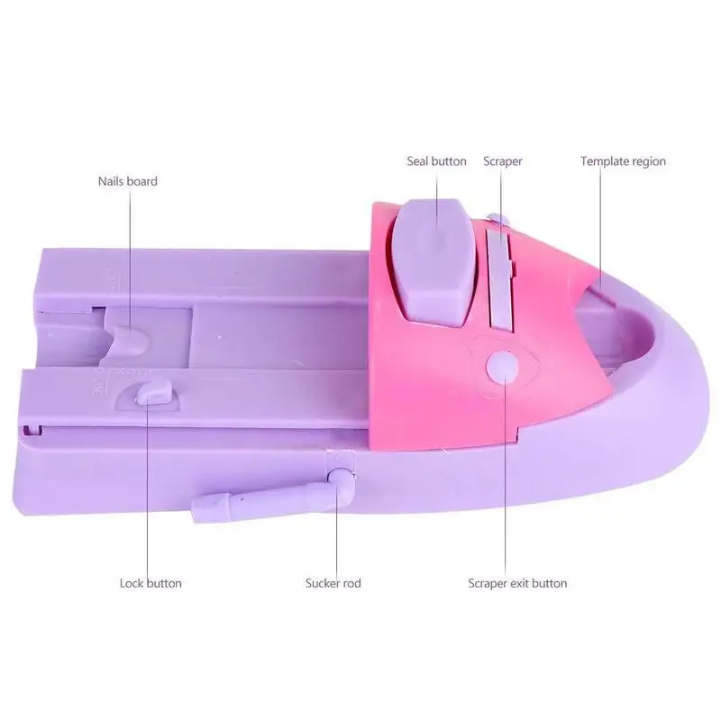 DIY 3D принтер для ногтей ПЕЧАТНАЯ МАШИНКА маникюра с 6 шт. металлическими штампами