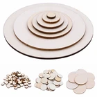 10-100 мм круглая пустая деревянная ломтик Craft необработанные из натурального дерева диски украшение дома вечерние DIY живопись Скрапбукинг деревянный декор