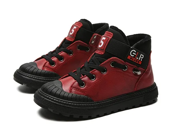 

Детские кроссовки из воловьей кожи zaptilas, прогулочная обувь с шерстяной подкладкой, Нескользящие хлопковые спортивные кроссовки для больши...