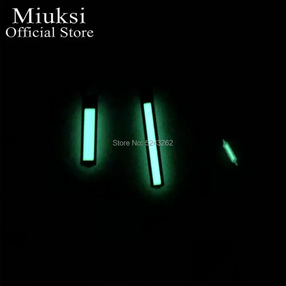 Часы Miuksi серебристо-золотистые со светящимися стрелками подходит для ETA 2836 2824 Miyota