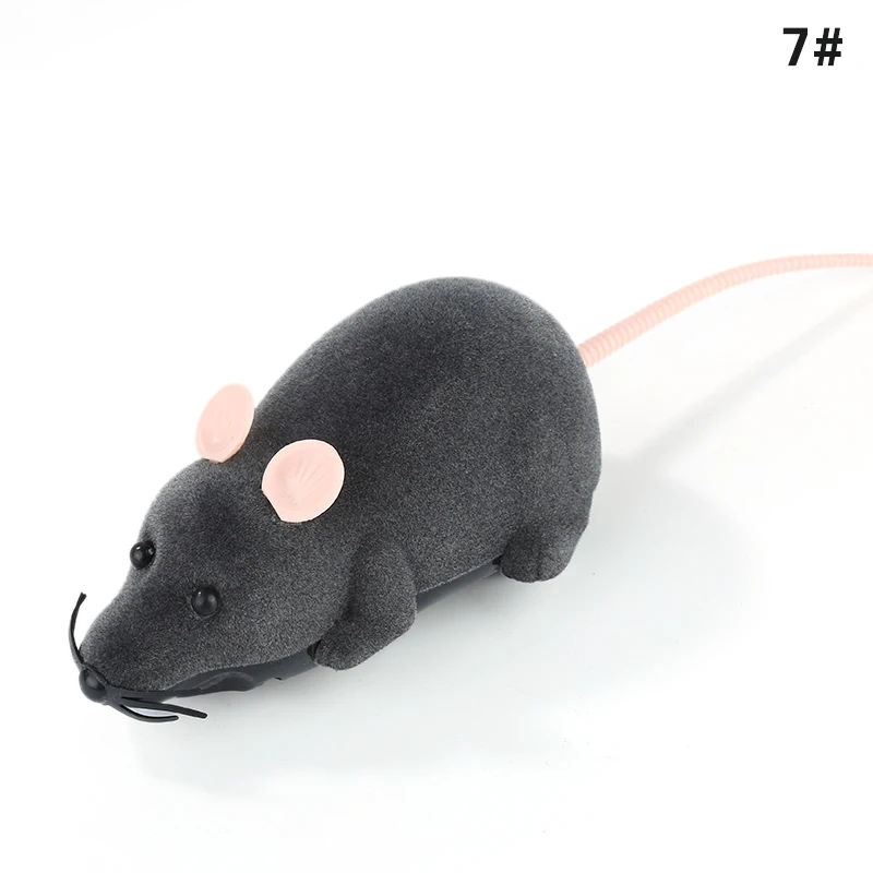 Забавная Новая черная белая игрушка-кошки-мышки Беспроводная RC серая игрушка-кошки-мышки мышь с ПДУ для детей игрушки