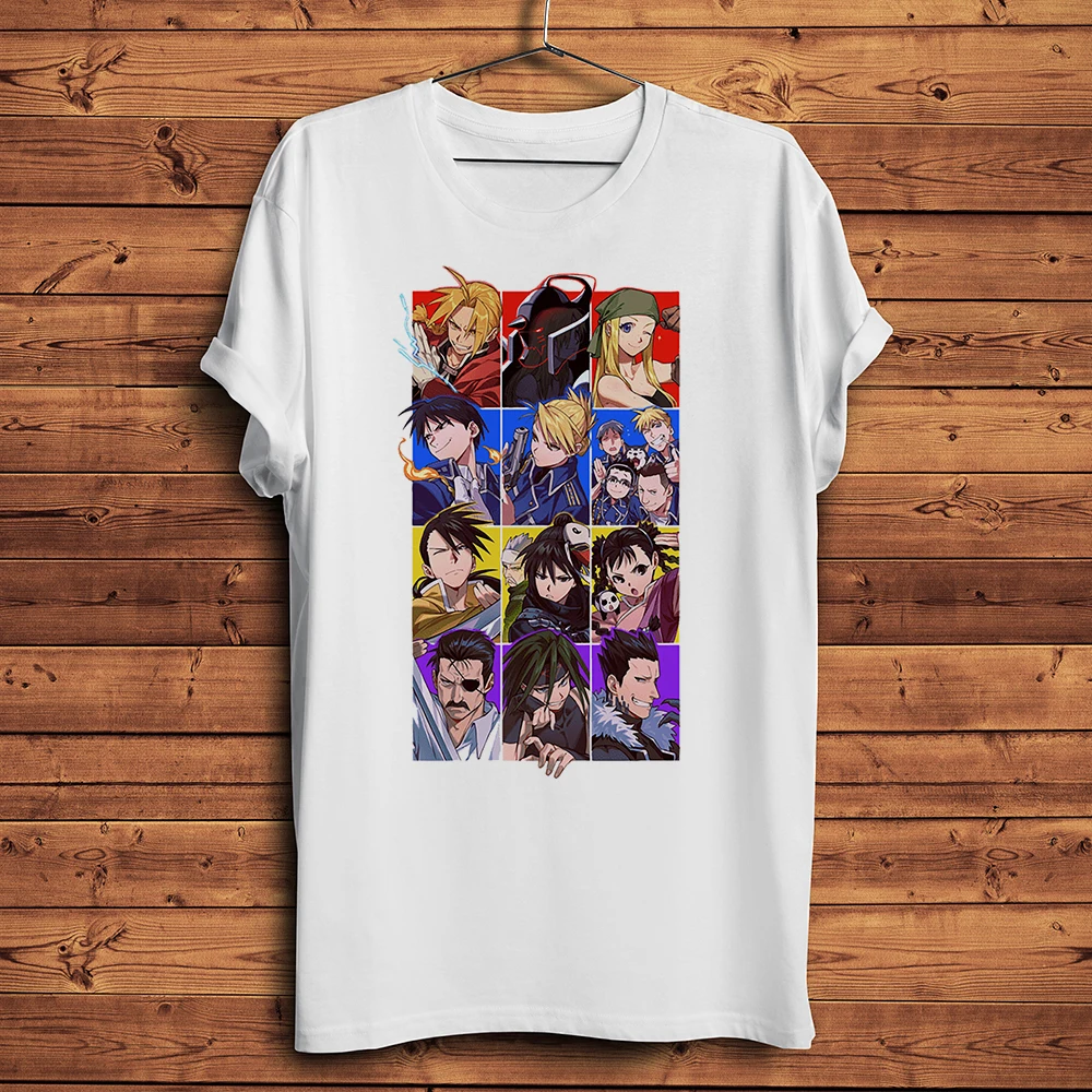 

Футболка с Альфонс Элрик Эдварда из цельнометаллического алхимика команды Эдварда забавная аниме футболка мужская новая белая повседневн...