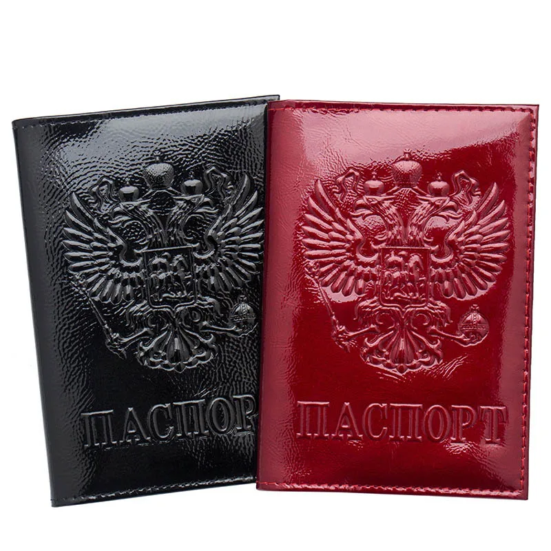 Модная Обложка для паспорта из натуральной кожи с российским зеркалом мужчин и
