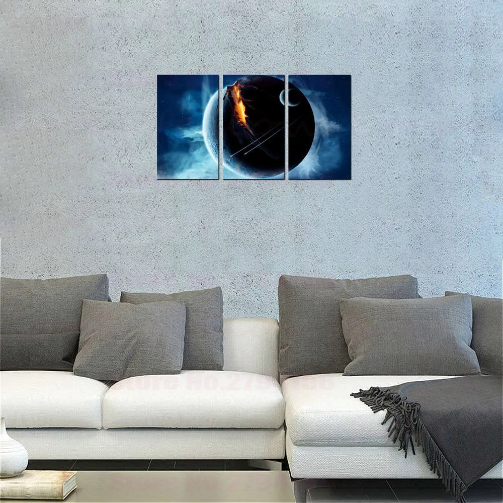 Абстрактной арт работы чудесный Вселенная ландшафт планеты фантастической