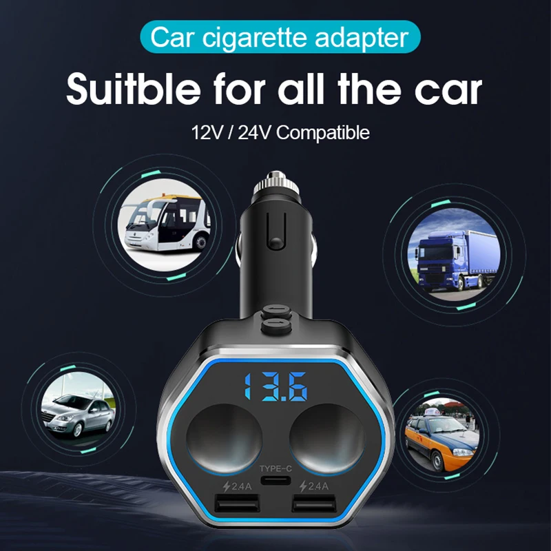 CDEN Быстрая зарядка 3 0 USB Автомобильное зарядное устройство для iPhone QC3.0 QC Type C PD