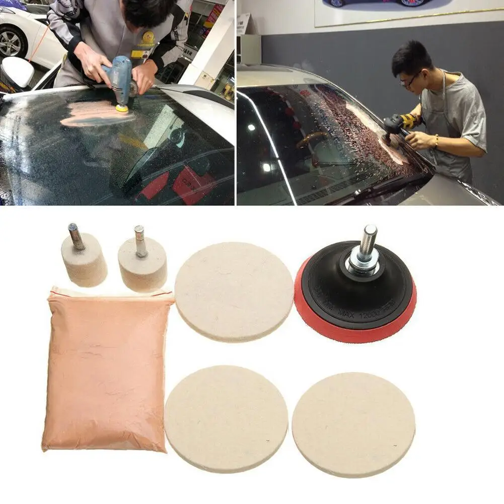 

Cross-border explosion models factory direct 8-piece polishing powder polishing car wool glass polishing set glass wheel H5F8