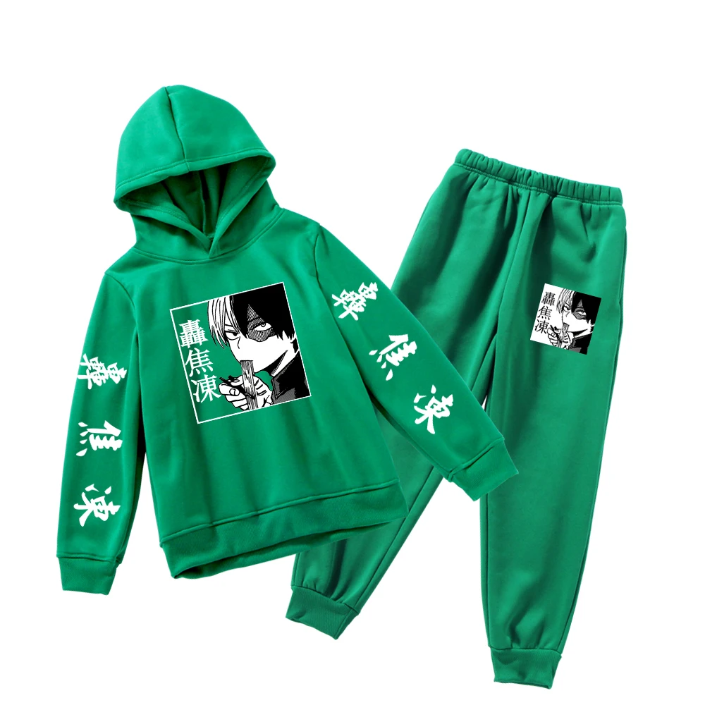 

Japan Anime My Hero Academia Boys Girls Sweatshirt and Sweatpants Tracksuit 2pcs/Set Children Autumn Pullover Cosplay Costume