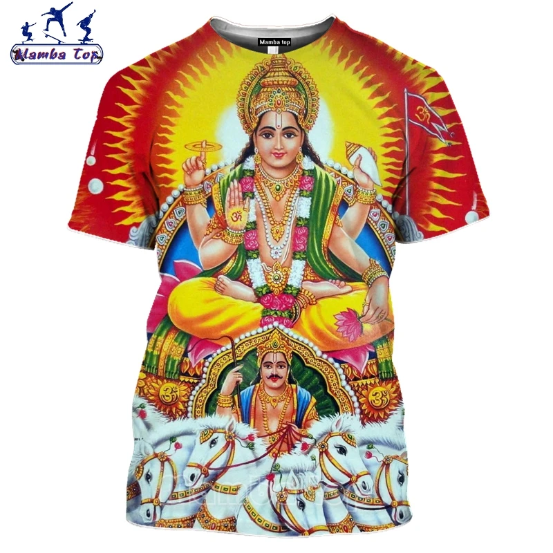 Топ Mamba 3D печать Бог разрушения Shiva футболка вера хиндуизм брама Мужская бык езды
