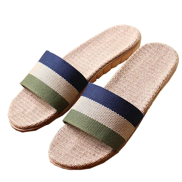 Новинка летние домашние тапочки женские Вьетнамки унисекс Шлепанцы из пеньки