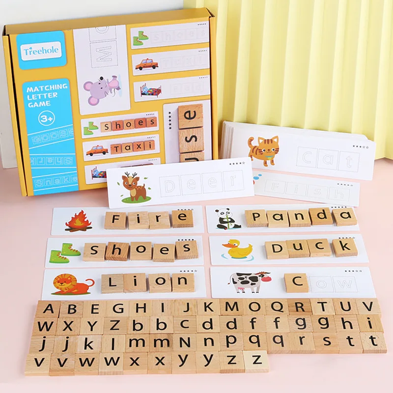 

Alphabet Matching Game Montessori Children's Early Education Words Spelling Letters Early Education Puzzle Building Block Toys
