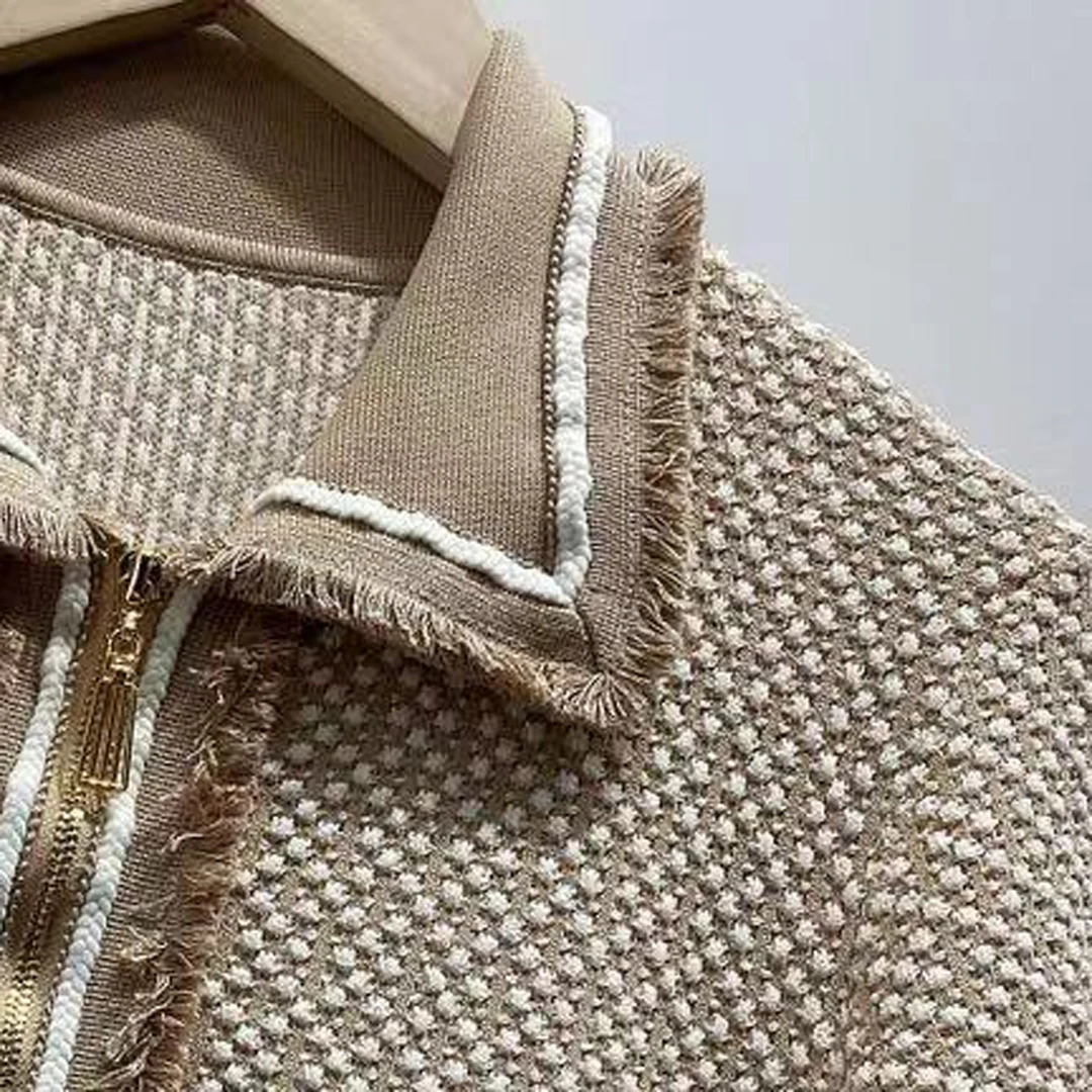 

Women dress 2021 new turn-down collar short sleeve zipper mini dress