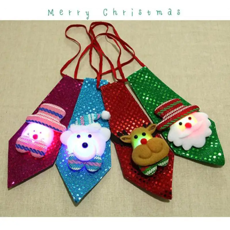 GloryStar Рождество украшения блестки светильник галстуком-бабочкой подарки