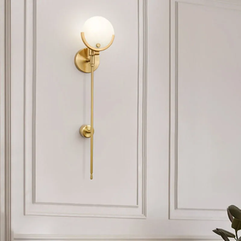 Светильник Светодиодный настенный медный золотистый в стиле ретро h620мм | Лампы и