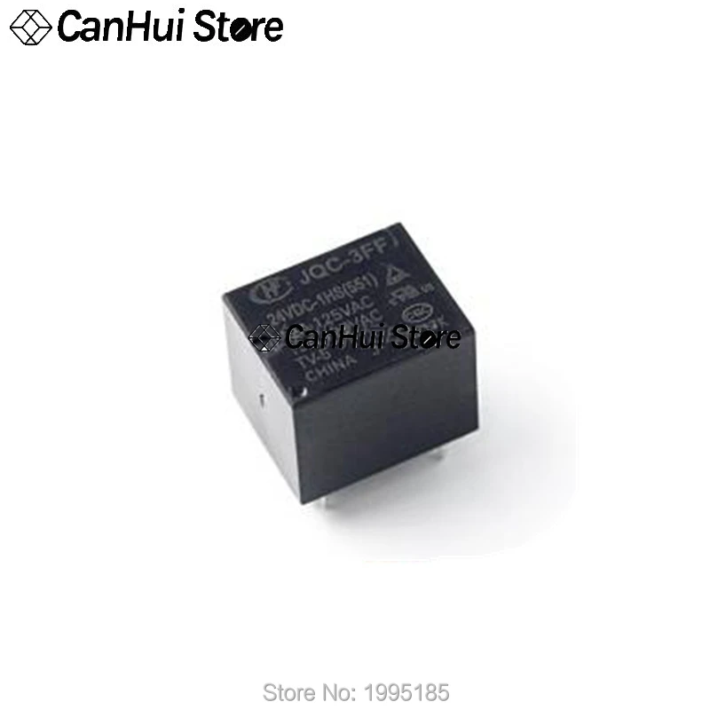5 шт. HF JQC -3FF- 5VDC/9VDC/12VDC/24VDC -1HS(551) 4-контактный 10A/12A одна группа нормально открытых