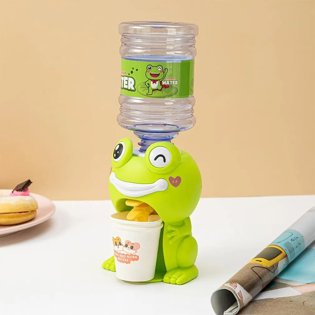 

Mini Water Dispenser Mini Water Beverage Juice Milk Bottle Frog Simulation Cute Animal Drinking Fountain Kitchen Toys For Kids