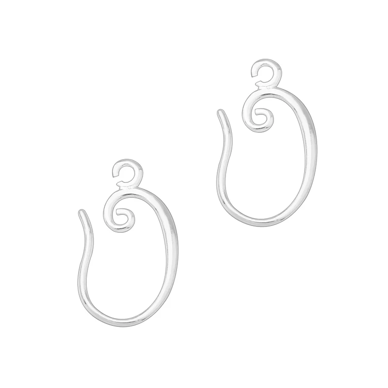 20pcs ( 10pair) 9x16/11x19mm Brass French Earring Hooks Wire Settings Jewelry Making Women's Fashion Earrings 2019