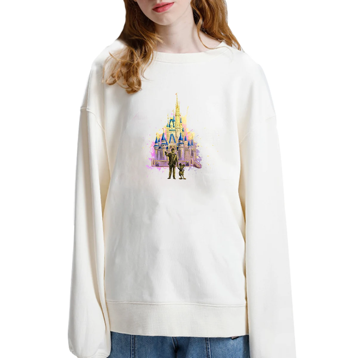 Аппликация из винила с изображением замка и Микки-Мауса | Дом сад