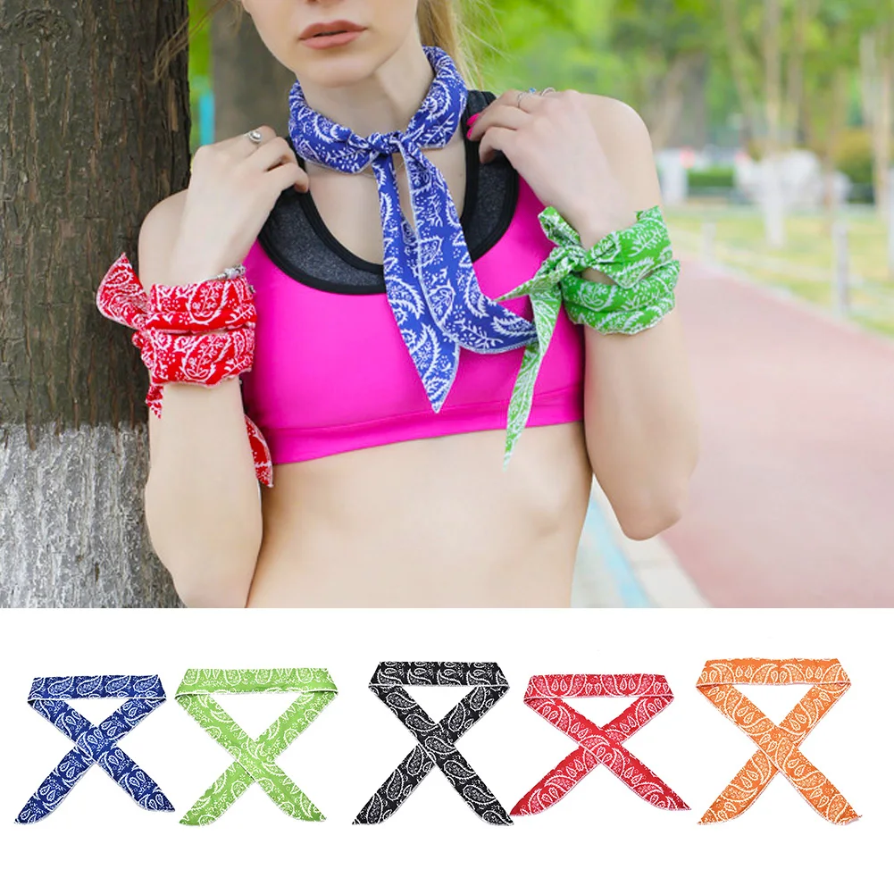 Охлаждающий шарф Завязывающийся галстук на шее сохраняет прохладу многоразовый
