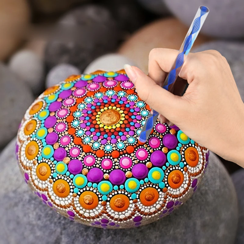 

DIY Mandala Dotting Tools Set For Painting Rocks Dot Kit Rock Stone Painting Pen Polka Dot Art Tool Starter Drawing Stylus Pens