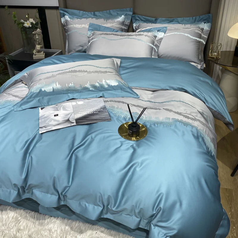 Комплект постельного белья из натурального хлопка 1000TC | Дом и сад