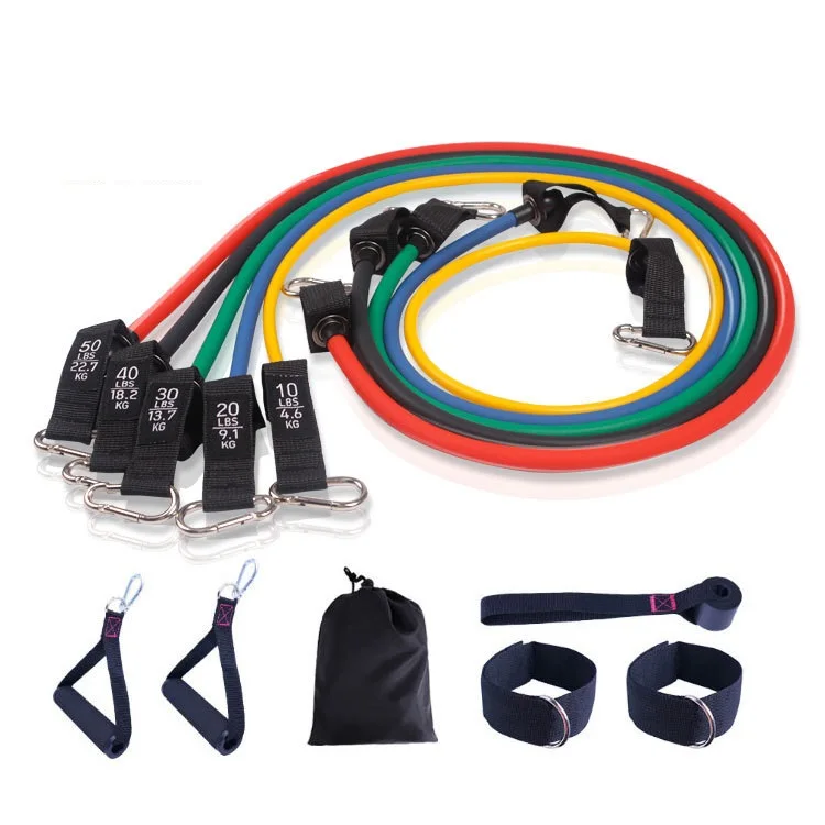 

Latex Rally 150 lbs Carabiner Portable Exercise Anti-breaking Pull Rope Physical Fitness Training Household Resistance Band Set