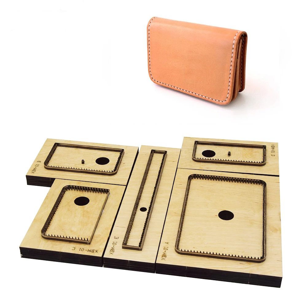 5 шт./компл. сделай сам кожаное ремесло Женский держатель для карт сложенный