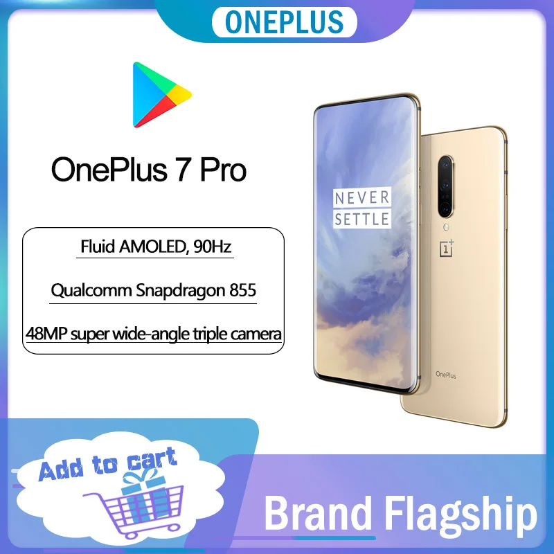 

New Global Version OnePlus 7 Pro Smartphone 6.67" 2K+ Fluid AMOLED Screen 48MP Cameras 8GB 256GB Snapdragon 855 NFC Cellphone